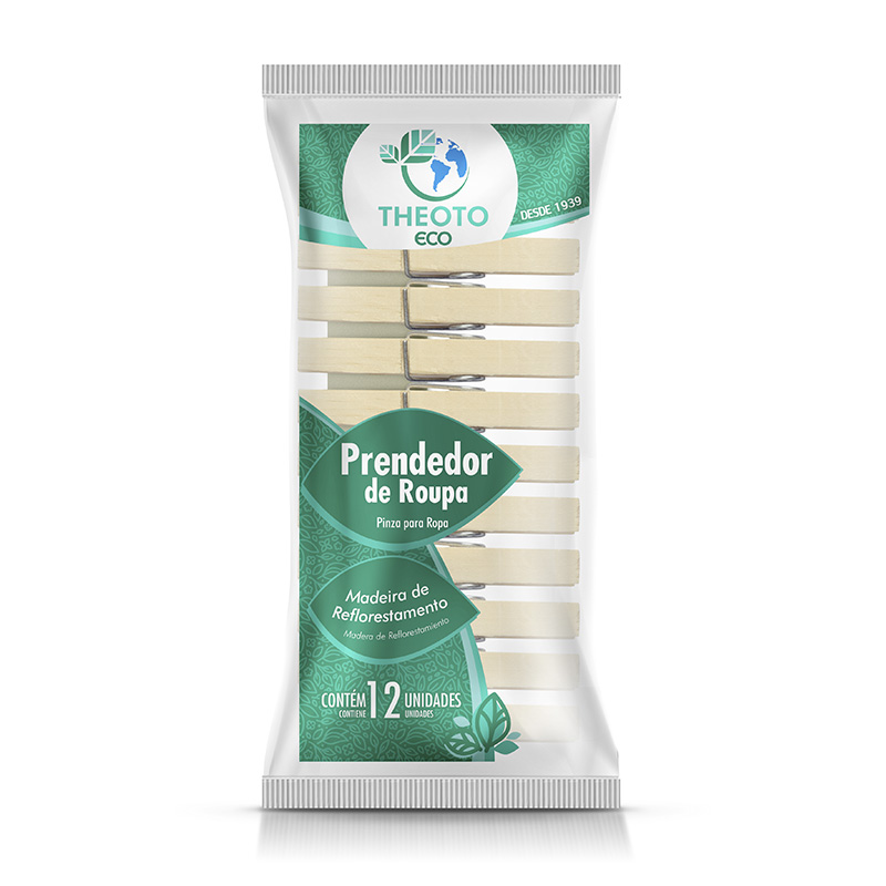 Prendedor de Roupa - 12 Un - Theoto